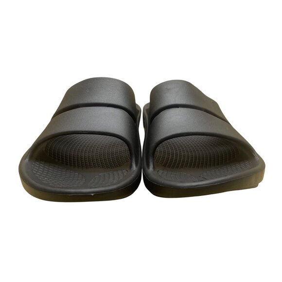 OOFOS Men’s Black Foam Lightweight Recovery Slide Sandals Size  M8/W10 main image 6